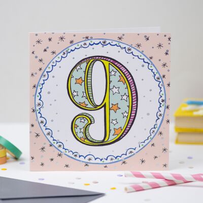 '9th' Birthday Card