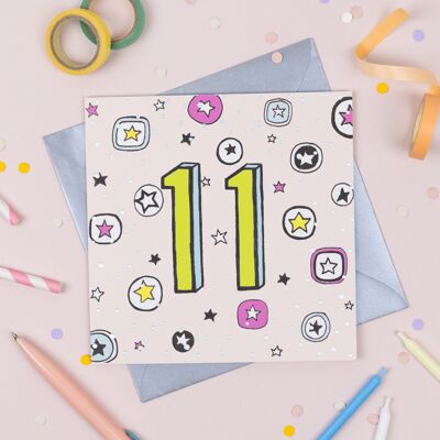 '11.' Geburtstagskarte