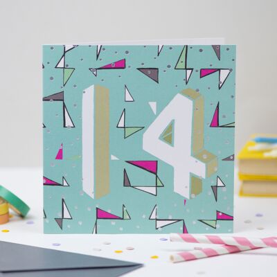 '14th' Birthday Card