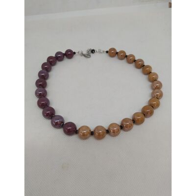 Choker with ceramic beads