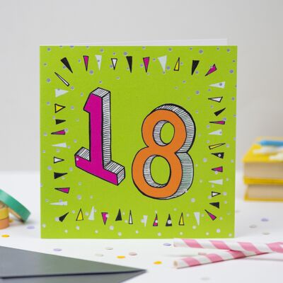 '18.' Geburtstagskarte