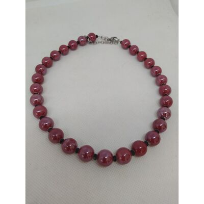 Choker with ceramic beads