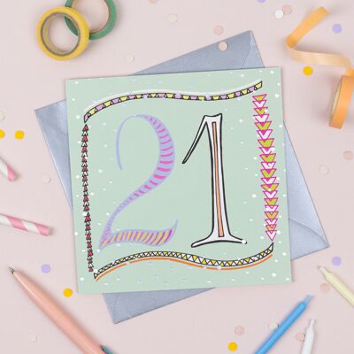 '21st' Birthday Card