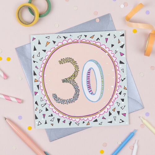 '30th' Birthday Card