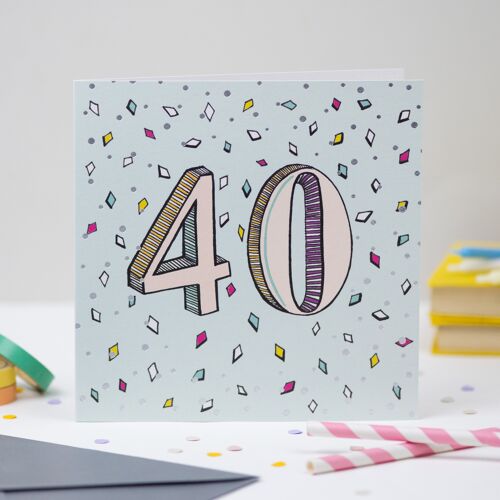 '40th' Birthday Card