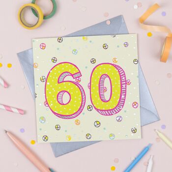 Carte d'anniversaire '60e' 1