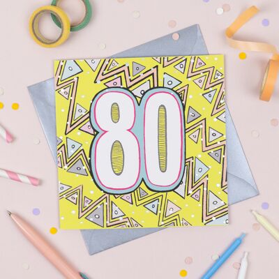 '80th' Birthday Card