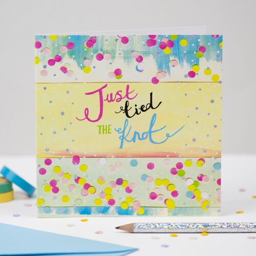 'Just Tied' The Knot' Wedding Card