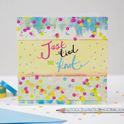 Tarjeta de boda 'Just Tied' The Knot'