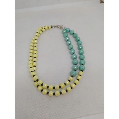 Choker with ceramic beads