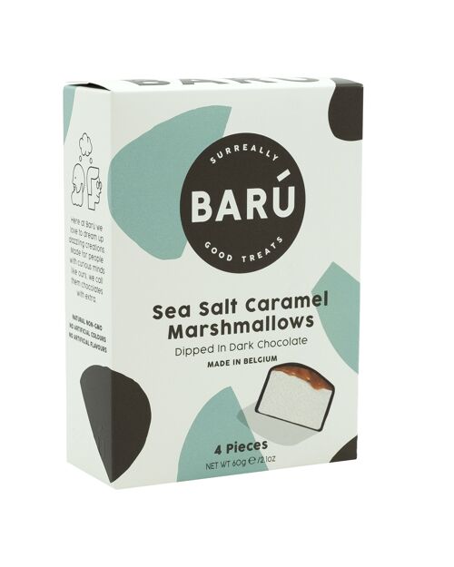 Dark Chocolate & Sea Salt Caramel Marshmallows 60g/4pcs