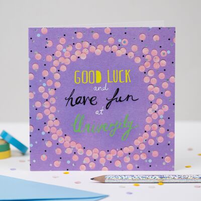 'Good Luck at University' Greeting Card