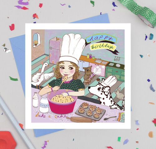 'Bake A Cake' Birthday Card