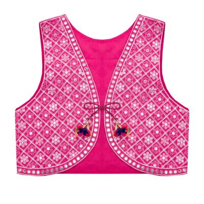 Gilet mirrorwork Pink