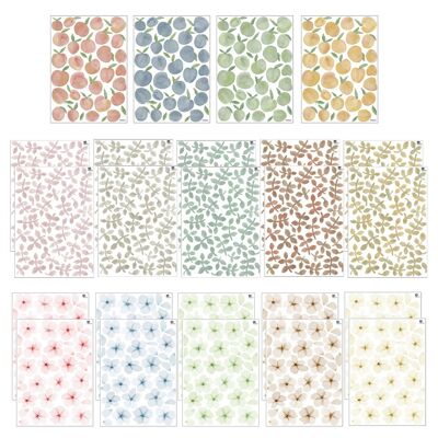 Delicate watercolor decorative sticker pack 24 packs