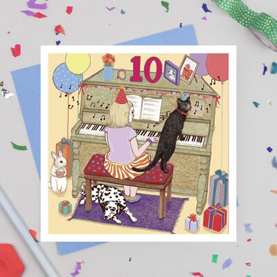 Carte d'anniversaire "Dix"