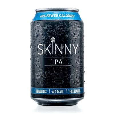 SkinnyBrands IPA Cans - 24 Pack