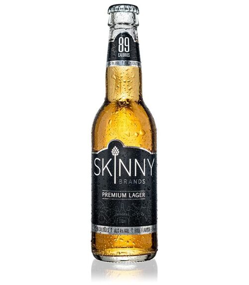 SkinnyBrands Lager Bottles - 24 Pack