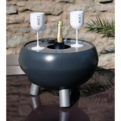 Outside Gang Drinks Cooler Table - Charcoal Short Leg