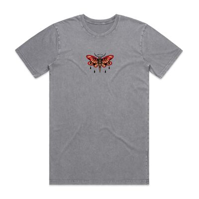 Death Moth Ash Stone Wash T-Shirt