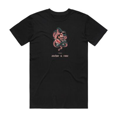 Peony-Skull Black T-Shirt