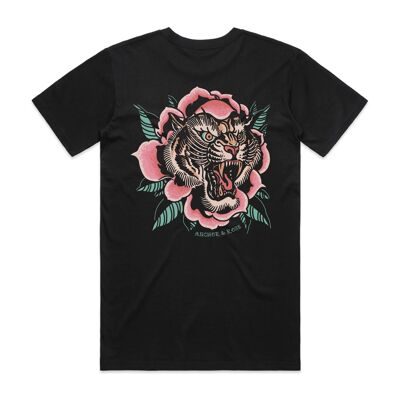 Tiger Rose Black T-Shirt