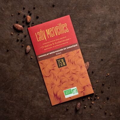 Dark chocolate JAMAICAN PEPPER - 75% BRAZIL