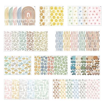 Watercolor decorative sticker pack 45 packs