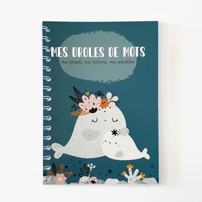 Notebook “My funny words” to remember children