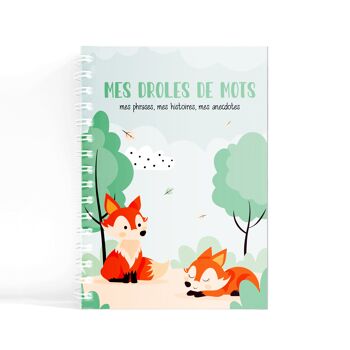 Carnet de note “Mes drôles de mots” pour souvenir d’enfants 6