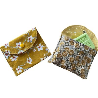 Soap pouch in waterproof fabric-Jasmin de grasse