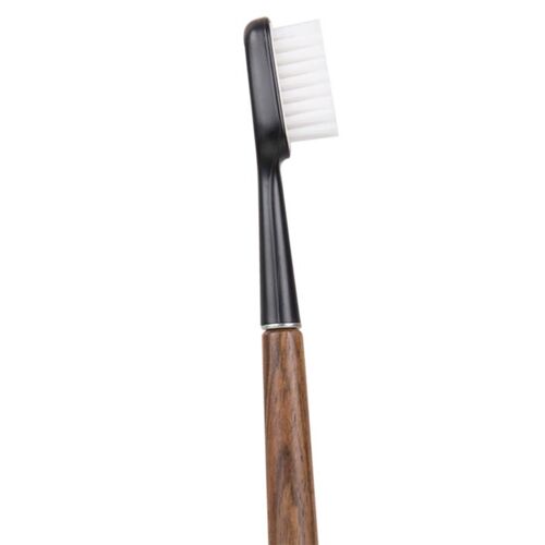 Brosse à dents en bois rechargeables-Noyer - Noir