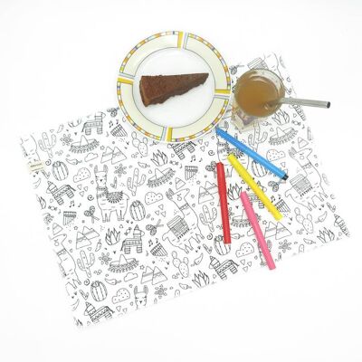 Coloring placemat-