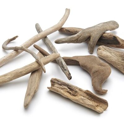 Driftwood thin, 500g, 5-15cm, white