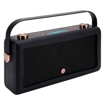 VQ - Hepburn Voice - Alexa Voice Activated Smart Speaker with Bluetooth - Black & Copper