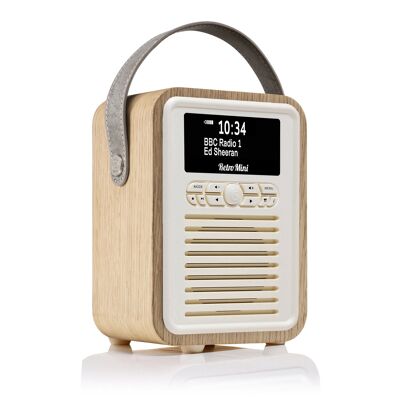 VQ - Retro Mini - Digital DAB / DAB+ Radio & Bluetooth Speaker - Oak