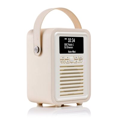 VQ - Retro Mini - Digital DAB / DAB+ Radio & Bluetooth Speaker - Cream