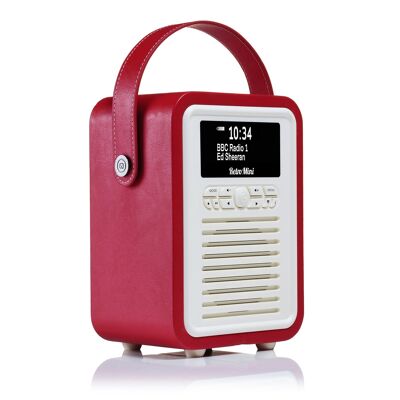 VQ - Retro Mini - Digital DAB / DAB+ Radio & Bluetooth Speaker - Red