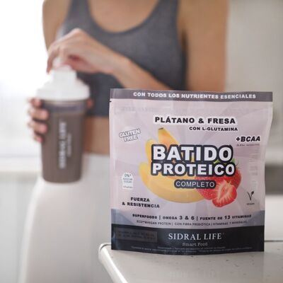 Protein Shakes | Banana and Strawberry Flavor | Complete +BCAA