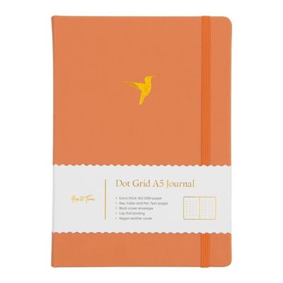 A5 Dot Grid Journal - Hummingbird - Burnt Orange