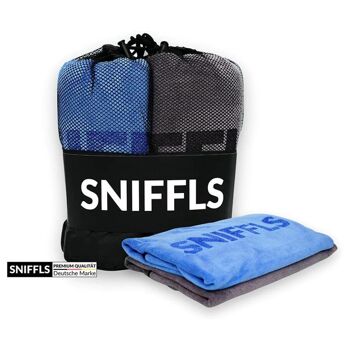Serviette pour chien SNIFFLS® (pack de 2) - taille S - extra absorbante 1