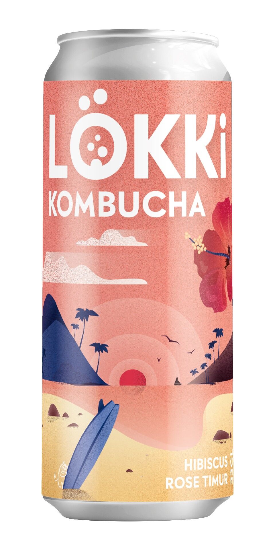 Kombucha Hibiscus, rosa e bacche di timur, lattina