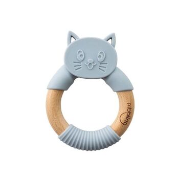 Jouet de dentition Chewy Cat : bleu ciel 1