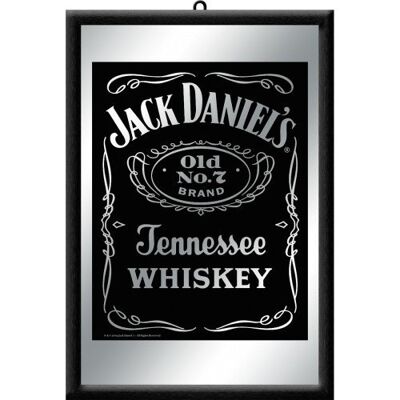 Espejo de bar negro con logotipo de Jack Daniels