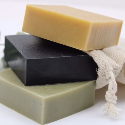Customizable box of 3 solid soaps
