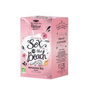 Infusion Sex on the beach bio - Pomme, Gingembre, Hibiscus - 16 sachets