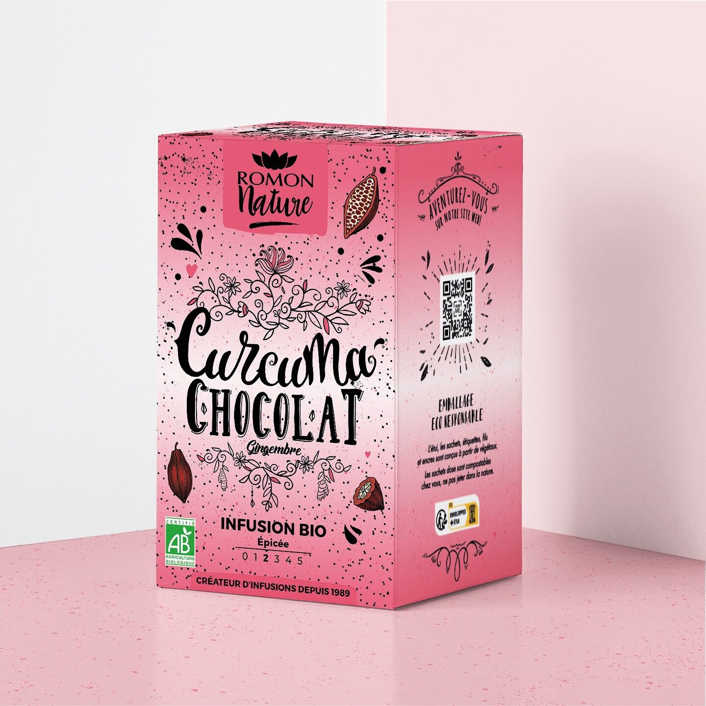 Infuso di cioccolato alla curcuma biologica*