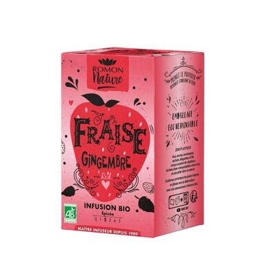 Infusion Fraise Gingembre bio - 16 sachets