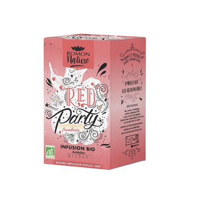 Organic Red Party Infusion - Raspberry, Hibiscus, Rosehip - 16 sachets