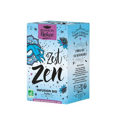 Zest Zen organic infusion - Lemon balm, Orange blossom, Chamomile - 16 sachets